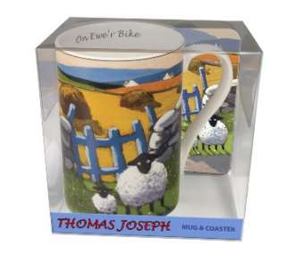 Thomas Joseph Mug & Coaster Gift Set – On Ewe’r Bike  