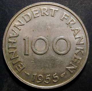   Colonies Françaises. Sarre. 100 franken 1955 [n°2060]