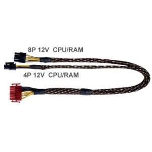  ENERMAX 8P & 4P 12V CPU/RAM 50cm PSU Modular Cable 