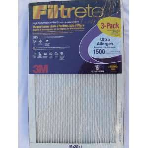  Filtrete High Performance Filter 16x25x1 MPR 1500: Home 