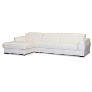  Chicago 2PC LF Chaise Sectional in White by Diamond