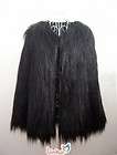 Trendy Black Faux Fur Long Hair Winter Coat Jacket UK 1