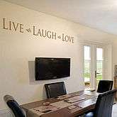 Live Laugh Love Wall Art Sticker / Decal   spell it out