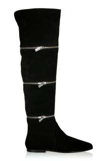 Frannie Over Knee Multi Zip Boot by MICHAEL Michael Kors   Black   Buy 