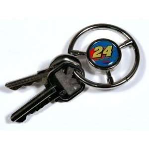 NASCAR Steering Wheel Key Chain   #24 Jeff Gordon  Sports 