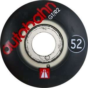  Autobahn GTR 2 52mm Black/Clear Skateboard Wheels (Set of 