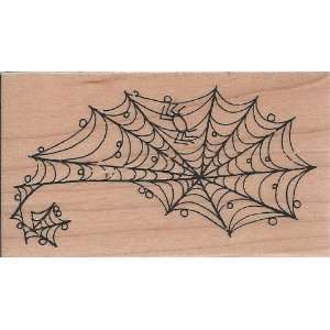  Spider Web Paisley Wood Mounted Rubber Stamp (D2251) Arts 