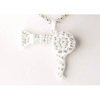   Crystal Rhinestone Blow Dryer Salon Hair Pendant Necklace by Alilang