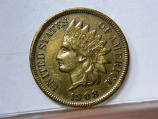 1908 S XF INDIAN HEAD SMALL CENT ID#K743 ~~  