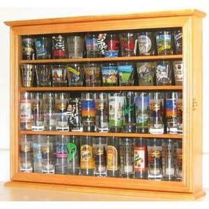 State Shot Glass and Tall Shooter Display Case Holder Cabinet, glass 
