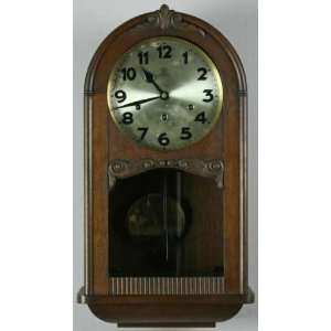   Vintage German Art Deco Regulator Wall Clock Junghans 