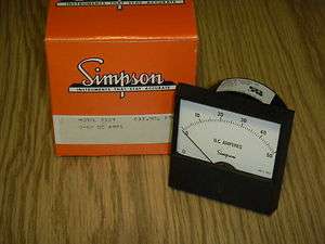   2123 0 50 DC Amps 2.75  Analog Panel Meter Catalog #17484 NOS  