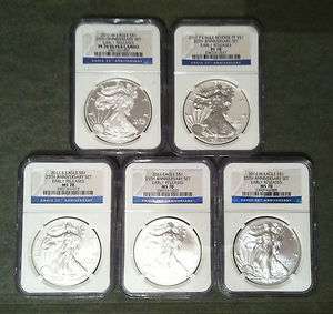   Eagle 25th Anniversary Silver Coin Set A25 NGC 70 Early Release  