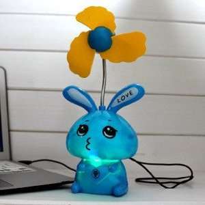  Love Rabbit Lamp Usb, Battery, Dual purpose Fan USB Rabbit Fan 