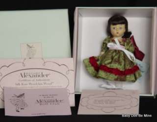 New Madame Alexander Silk Rose Wendykin Wood Doll  