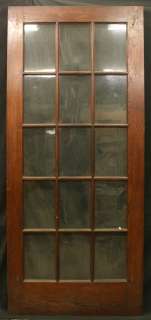72x 83 Antique French Interior Entry Chestnut Doors 30 Windows Wavy 