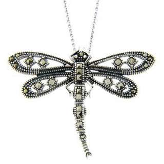 Sterling Silver Marcasite Dragonfly Pendant.Opens in a new window