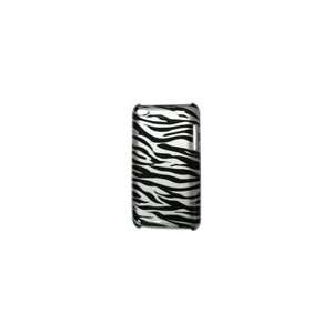  4th Generation iPod touch Black/White Zebra Cell Phone Snap on Cover 