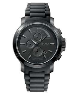 Hugo Boss Watch, Mens Black Silicone Strap 1512393   Straps