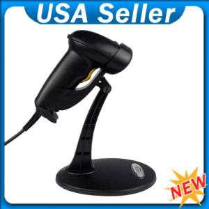 USB AUTOMATIC LASER BARCODE SCANNER WITH STAND BLACK US  