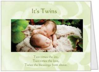 20 Twins Baby Shower INVITATIONS & ENVELOPES Cards  