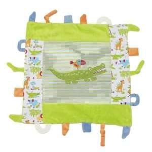   Multi Functional Blankie With Tabs, Textures and Teething Rings Baby