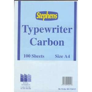  Stephens Typewriter Carbon Paper Black A4 (100 Sheets 