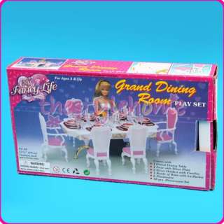 Gloria Furniture Size Dining Room Play Set for Barbie  