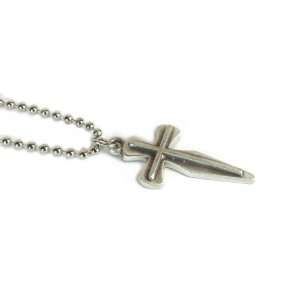   The Spiritual Cross Pewter Pendant with Ball Chain Necklace Jewelry