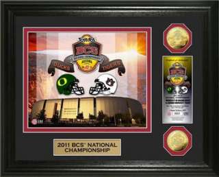 BCS Championship Game Commemorative 24KT Gold Coin Phot  