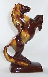 Blue Mountain Pottery Horse Figurine Harvest Gold Glaze  