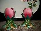rose lefton americana pottery china candle holder lot expedited