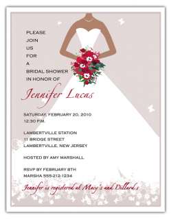 20 African American Bridal Wedding Shower Invitations  
