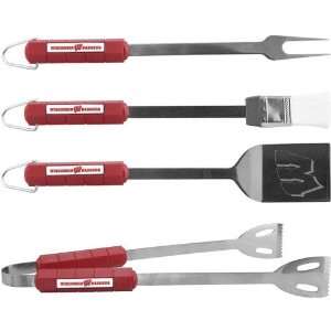   Badgers NCAA 4 Piece Stainless Steel BBQ Set