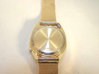 14K Solid Yellow Gold Case/Strap Bulova Accutron Watch  