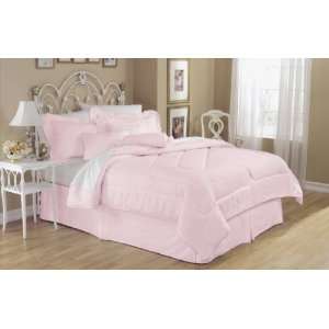  4pc Bed in a Bag Eyelet Pink Comforter Set    Size full 
