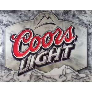  Coors Light Frosted Beer Tin Sign: Home & Kitchen