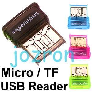Micro SD SDHC TF USB 2.0 Card Reader Adapter Tiny Nano Mini Mobile Car 
