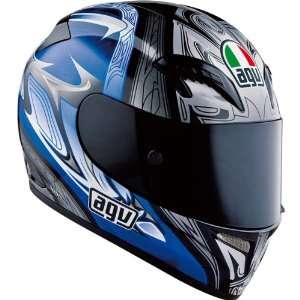   Sports Bike Motorcycle Helmet   Black/Blue / X Small Automotive