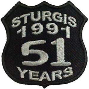  STURGIS BIKE WEEK Rally 1991 51 YEARS Biker Vest Patch 