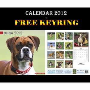  BOXER (EURO) DOGS CALENDAR 2012 + FREE KEYRING Office 