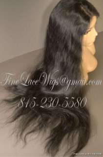 Indian Virgin Hair Full Swiss Lace Wig Very Long Hair  