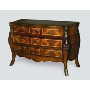  Four Drawer Bombe Chest in Medium Brown Furniture & Decor