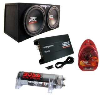 New MTX TNP212D2 Car 2) 12 Subwoofers+Amplifier+Cap+Amp Kit Combo 