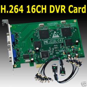 264 CCTV 16ch 400/480fps Net PCI E DVR card software  