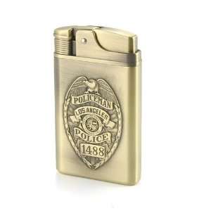   Brass Cigarette Cigar Torch Jet Lighter With Ashtray 