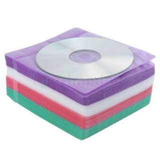 100 Double sided DVD CD Plastic Sleeve Assorted Color  