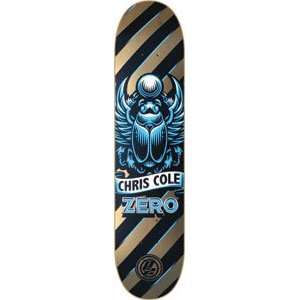  Zero Cole Emblem Brown/Cyan Skateboard Deck   7.62 P2 