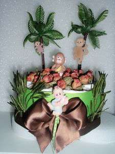 MONKEY DIAPER CAKES BABY SHOWER CENTERPIECE BOY/GIRL  