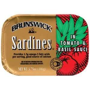 Brunswick Sardines in Tomato & Basil Sauce 3.75 oz  